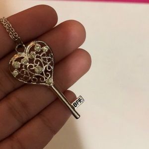 heart key bff necklace